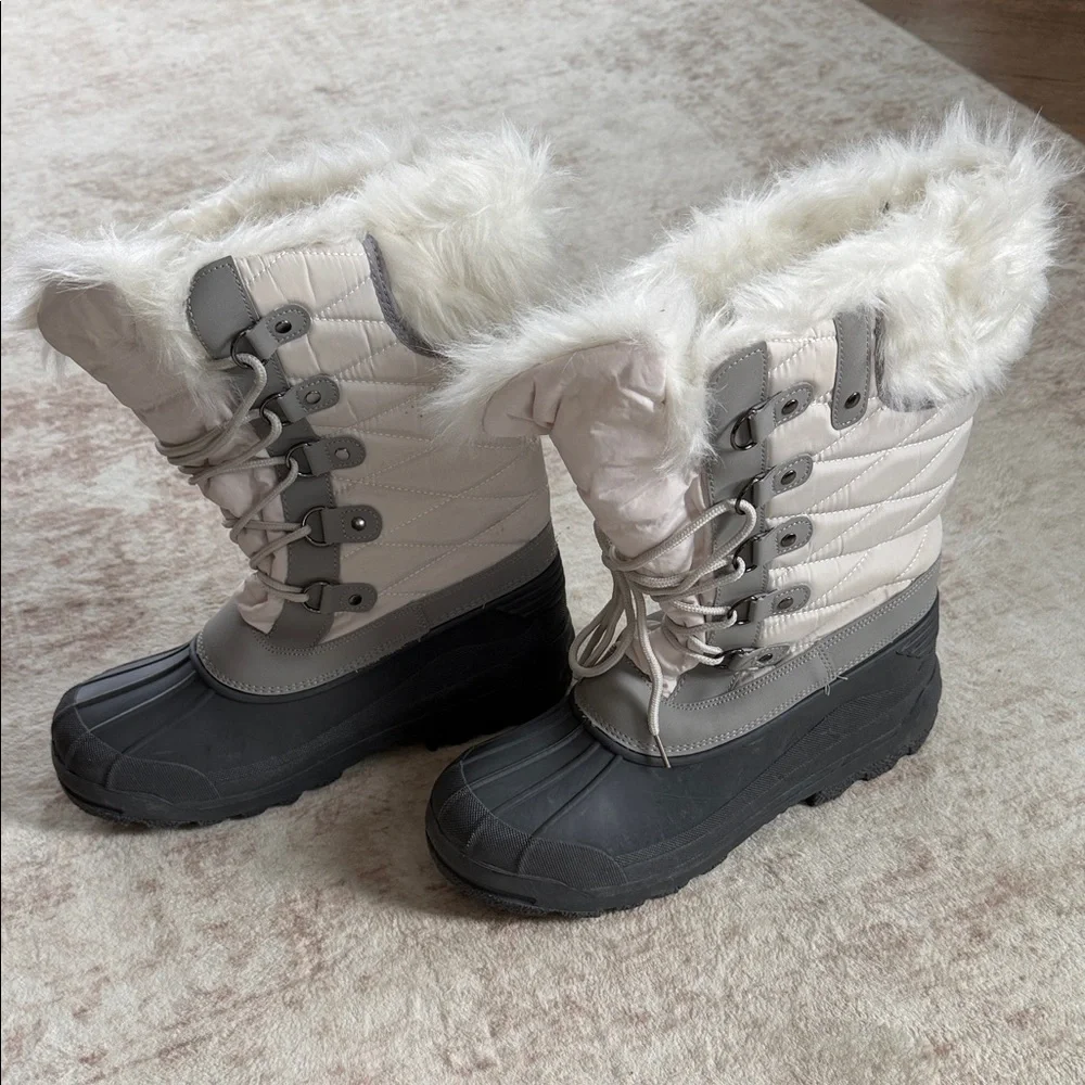 Mysoft Women's Snow Boots Warm Insulated Faux Fur Lined Waterproof Size10 - Picture 2 of 7